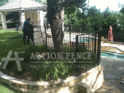 Decorative wrought iron pool fencing panels